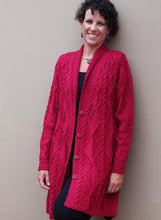 Load image into Gallery viewer, Diamond Cable Swingcoat Knitting Kit