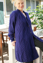 Load image into Gallery viewer, Diamond Cable Swingcoat Knitting Kit